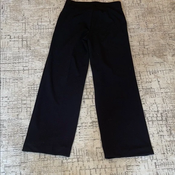 Woman's Hi Rise Black Wide Leg Stretch Pants For Office or Casual - Picture 6 of 8